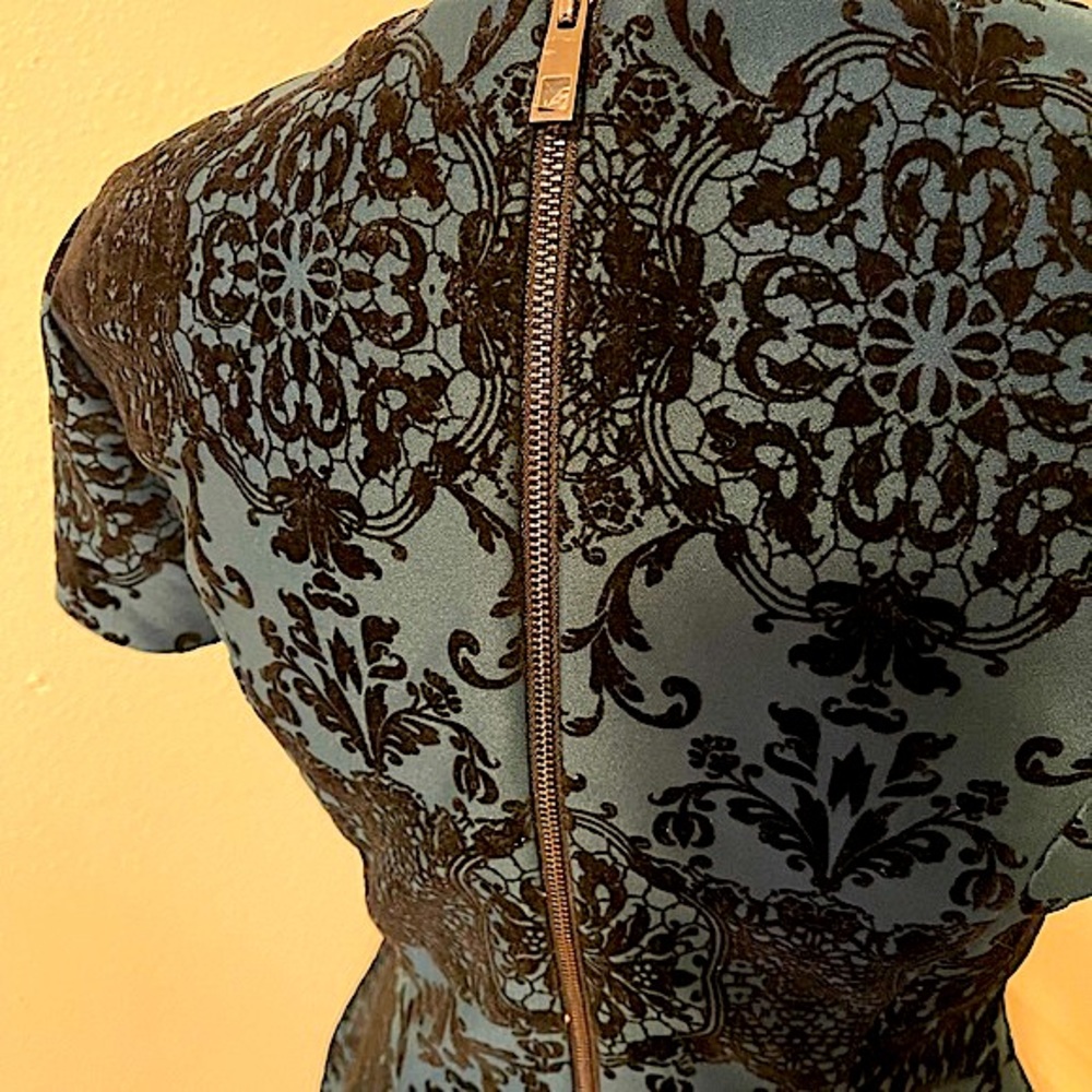 Vince Camuto Embroidered Dress in Black/Blue - Picture 4 of 8